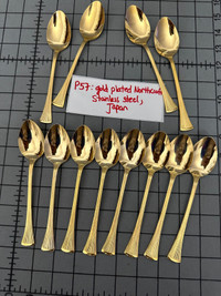 REPLACE MISSING PIECES. NORTHCRAFT 24k gold plated spoons. $45 f