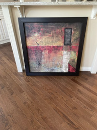 2 LARGE 3FT. x 3FT. ABSTRACT PAINTINGS