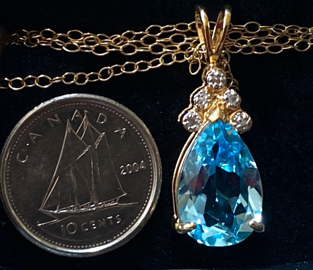 Collier Neuf Topaze et Diamants (garanti) dans Bijoux et montres  à Saint-Jean-sur-Richelieu - Image 3