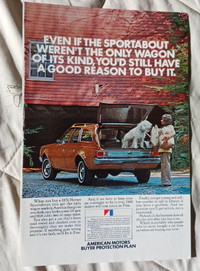 CLASSIC ORIG 1972 AMC HORNET WAGON VINTAGE CAR AD - ANNONCE