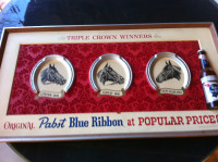 Pabst Blue Ribbon Bar Sign 'Triple Crown Winners'
