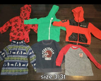 Boys size 3/3t sweater/hoodie lot