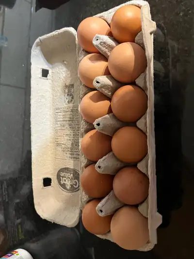 Brown free range eggs, View more