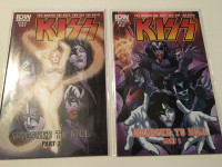 KISS IDW Dressed to kill comics part 1 and 2, variant covers