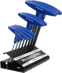 MichaelPro MP001042 8-Piece T-Handle Ball End Allen Wrench Set
