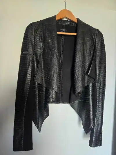 Marciano black leather jacket, View more