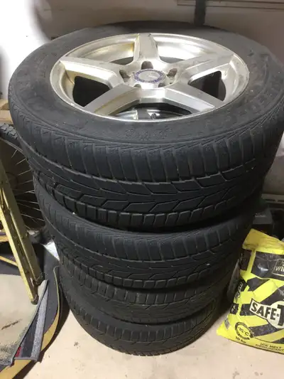 Aluminum rims with tires. Came off my C class Mercedes-Benz, suitable for M-B, BMW, VW, Audi and oth...