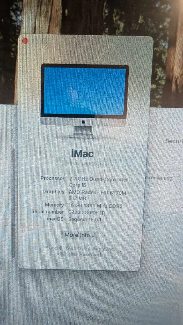 iMac 27inch Sequoia in Desktop Computers in Markham / York Region - Image 3