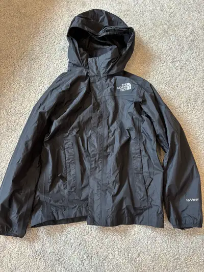 unisex kids grey Northface rain jacket , View more