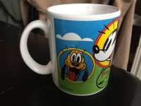 EUC Mickey Mouse and Pluto Golfing Disney China Mug