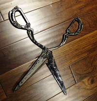 antique ADVERSTISING TRADE STORE scissors BARBER cast iron RARE