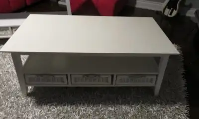 Solid Wood Coffee Table w/matching Console Table w/3 drawers , View more