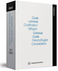 Code criminel 2022 : Codification bilingue
