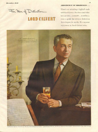 1948 full-page large color magazine ad for Lord Calvert Whiskey