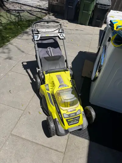 Ryobi 40v 20 inch brushless lawnmower. , View more