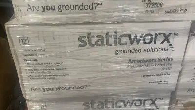 Staticworx Ameriworx ESD Vinyl Tiles – 12"x12" (1000+ Tiles), View more