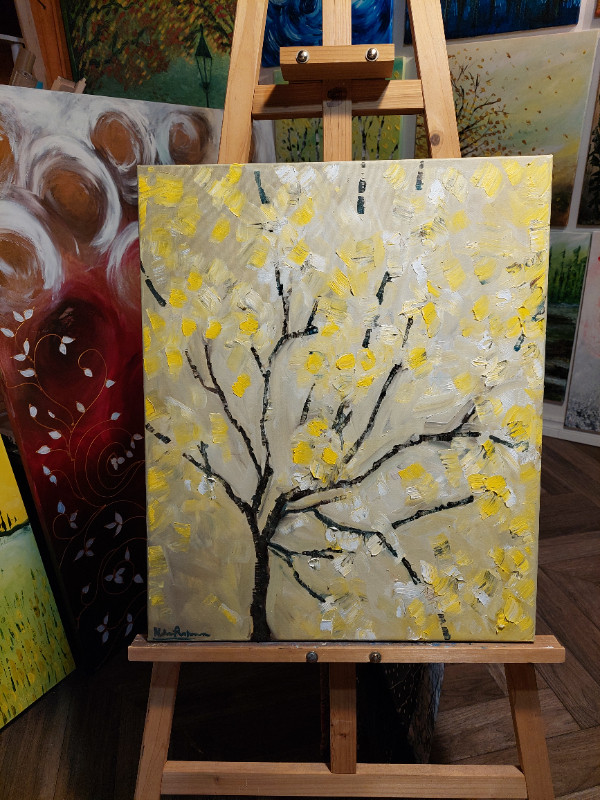 Original Oil Painting - An Ordinary Tree in Arts & Collectibles in Hamilton - Image 4