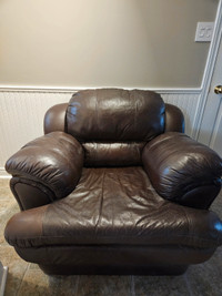Leather sofa chair
