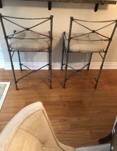 Pier 1 Medici Pewter Wrought Iron Bar Stools, View more