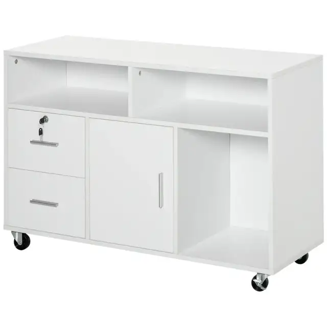 White lateral Filing Cabinet Open Storage Shelf, Printer Stand in Bookcases & Shelving Units in Markham / York Region - Image 11