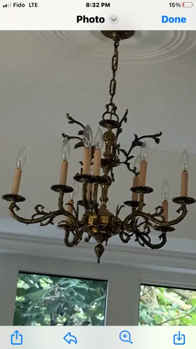 Italian Crystal Chandelier - Antique Brass, View more