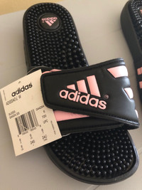Vintage Adidas Pink Black Sandals size 6