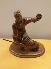 Vintage Bronze Hockey Goalie - Austin Sculpture Collection