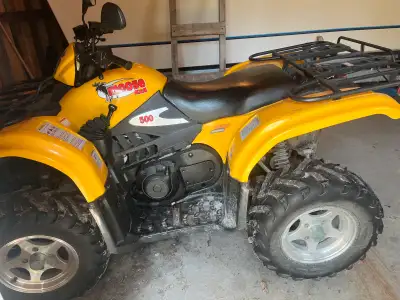 2007 CF MOTO CMI MOOSE 500 ATV Comes with a 60” plow and trailer that will either tow the ATV or can...