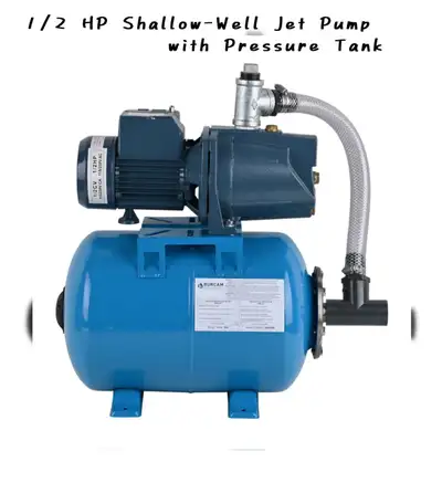 1/2 HP Shallow-Well Jet Pump with Pressure Tank, View more