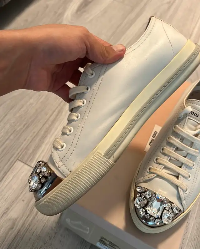 Miu Miu Crystal White Sneaker62863728202242124
