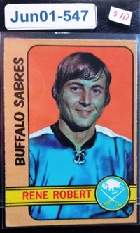 O PEE CHEE 1972-73 RENE ROBERT ROOKIE opc 2 BUFFALO SABRES OPC