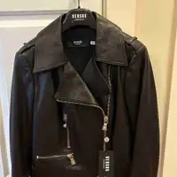 Never worn Versace Biker Style Leather Jacket - Ladies XS