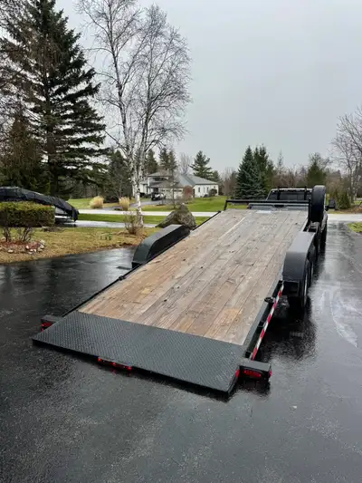 Power Tilt Flat Bed Trailer for RENT: $99.99/day with any 2 day rental or more - 7ft X 10ft - 10,000...