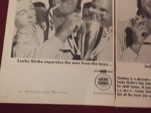 1963 Lucky Strike Cigarettes Double Page Original Ad64877473512323121