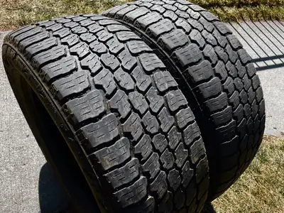 All-Season tires. Best to call or text me at 403-608-6718 -- thx! Just $90 (two tires). Still quite...