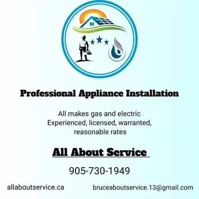 PROFESSIONAL APPLIANCE INSTALLATION SERVICES: 905-730-1949 