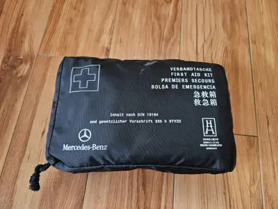 Mercedes-Benz Car first aid kid. Never used, full kit. Meant to be stored in car boot/trunk. Is from...