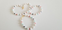 White lava necklaces and bracelet set.