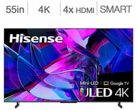 Télévision ULED 55'' 55U78KM 4K ULTRA 144Hz MINI LED TV Hisense