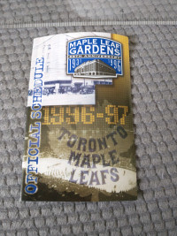 1996-1997 Maple Leafs schedule - 65th anniversary MLG