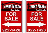 Real Estate Signs FOR SALE sign, OPEN HOUSE sign; FOR  RENT sign
