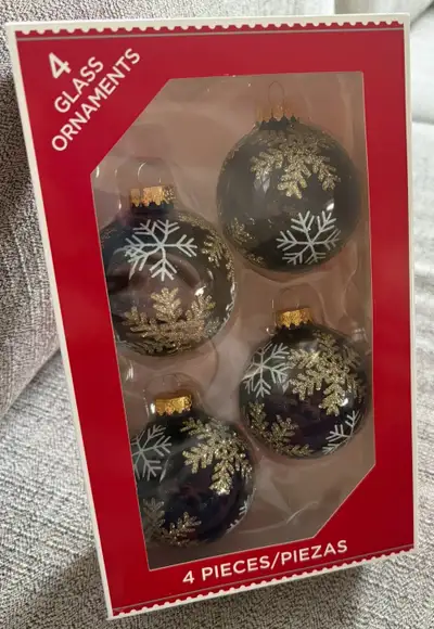 Black Snowflake Christmas Ornaments , View more