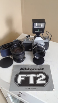 Vintage Nikkormat FT2 Film Camera Kit
