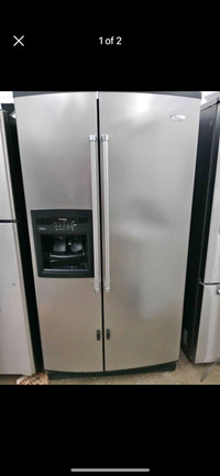 36” Whirlpool side    by    side refrigerator