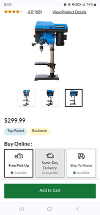 Mastercraft Drill Press