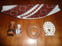 Ukrainian Ceramic/Wood Decor Pieces