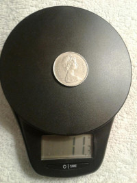 10 New Pence coin - Elizabeth II 1968