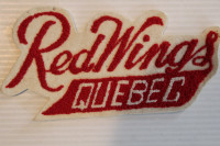 Ecusson Crest Hockey Red Wings Québec 8x4 po  1960s