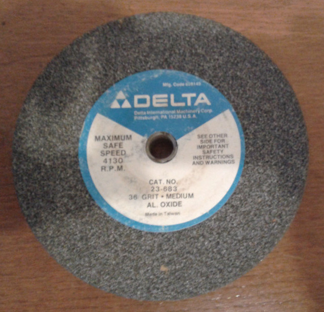 Delta 6" 36 Grit Grinding Wheel NEW NEVER USED - Niagara Falls in Power Tools in St. Catharines