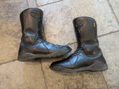 US size 10.5 / Euro size 45 Used - still have some life left. Waterproof touring/street riding boots...